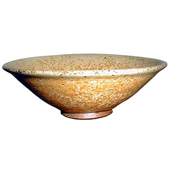 Bowl with lavender ash glaze