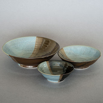 AURORA – three bowls: dessert bowl (11.5cm), soup bowl (15cm), pasta bowl (19cm)